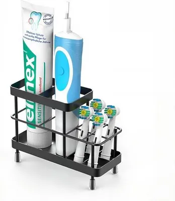 Produktbild von Famanu Halter für Zahnbürsten 6 Fächer - Schwarz