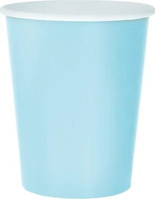 Image de Gobelets en carton bleu clair 270 ml, 14 pièces