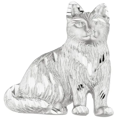 Produktbild von Anhänger Silberanhänger Katze aus 925 Silber Halsschmuck rhodiniert teilmattiert