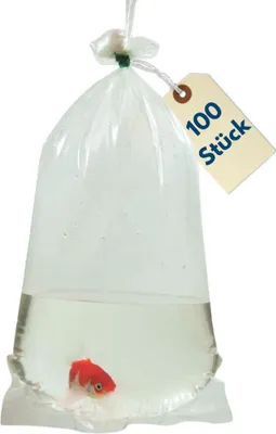 Produktbild von Fischtransportbeutel 16 x 40 cm 100 Stück Transportbeutel Koi Fischbeutel Fischtüten Fisch Transport Tüten Zierfischtüte Transparent