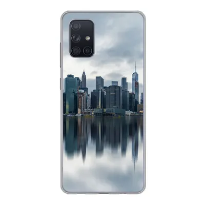 Produktbild von MuchoWow® Handyhülle Schutzhülle Hülle für Samsung Galaxy A51 5G New York - Skyline - Spiegelung Silikon Softcase Handy Hülle - Abbildung