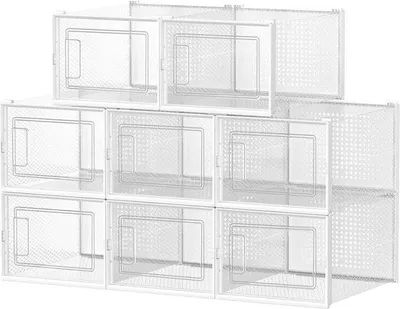 Produktbild von Schuhboxen Set 8 transparent weiß Größe 44
