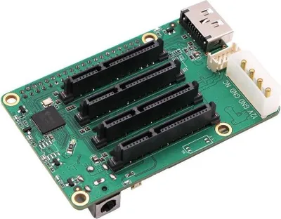 Produktbild von Radxa Penta SATA HAT, 5-fach SATA Erweiterung für Raspberry Pi 5
