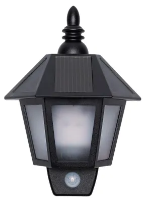 Solar-Wandlampe mit Bewegungssensor, Flammeneffekt, 12 LEDs