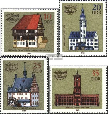 Produktbild von Briefmarken DDR 1983 Mi 2775-2778 (kompl.Ausgabe) gestempelt Historische Rathäuser