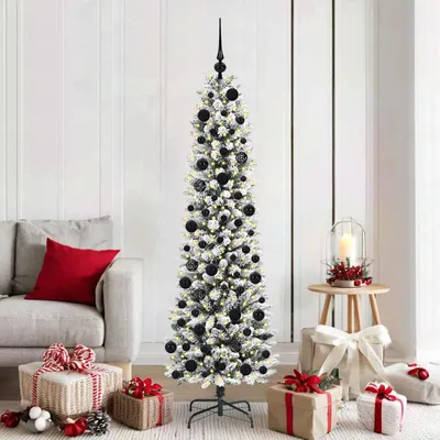 Immagine prodotto di Maison Exclusive - Albero di Natale artificiale, colore bianco, altezza 180 cm