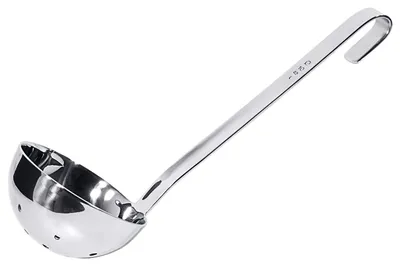 Produktbild von Schaumkelle,gelocht, kurz, Edelstahl 18/10, Ø10-12 cm wählbar : 12 cm Variante: 12 cm