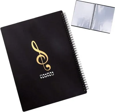 Produktbild von Musikordner A4 mit 20 Taschen, Notenmappe für Musikunterlagen und Songzettel