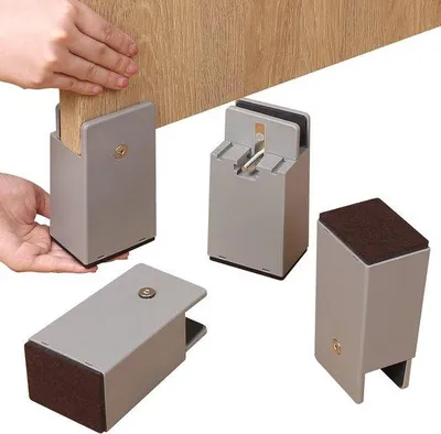 Productafbeelding van Verstelbare meubelverhogers met schroefklem - 10 cm voor stoel en tafel