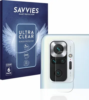 Produktbild von 6x Für Xiaomi Redmi Note 10 Pro / Max (nur Kamera) Schutzfolie Savvies Displayschutz Display Schutz Folie Klar Transparent