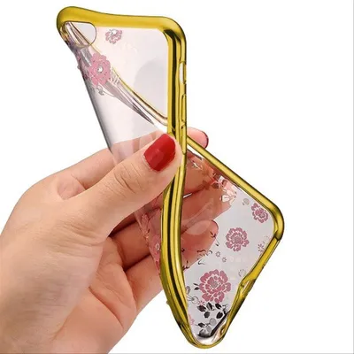 Productafbeelding van Achterkant hoesje DIAMOND FLOWER goudkleurig voor Apple iPhone 7 / 8 / SE 2020 / SE 2022