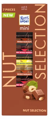 Produktbild von Ritter Sport - Mini -Nuss -Auswahlturm 7x16.67gr | Blasen Sie eine 116 Gramm