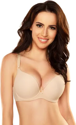 Produktbild von Vivisence 1041 damen push-up bh schalen, musterlos, beige, 75e