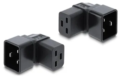 Immagine prodotto di Adattatore di rete Delock, connettore IEC 60320 - C20 a connettore C19, spina/presa, 16 A, angolo di 90°