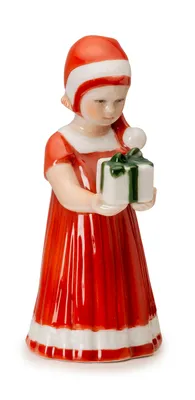 Produktbild von Royal Copenhagen Weihnachten 'Elsa mit Mini-Geschenk - rot'