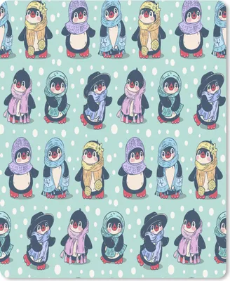 Produktbild von MuchoWow® Mauspad Mousepad Gestaltung - Winter - Pinguin 30x40 cm - Mousepads - Maus Mat - Pad - Mausunterlage - Mausmatten