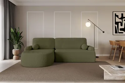 Produktbild von ALTDECOR Ecksofa mit Schlaffunktion und Bettkasten Corner Sofa Bett Eckcouch Couch L-Form Schlafcouch Ausziehbar Wohnlandschaft Schlafsofa Cauchsofa  LIRA-L - 264x172x89  Grün