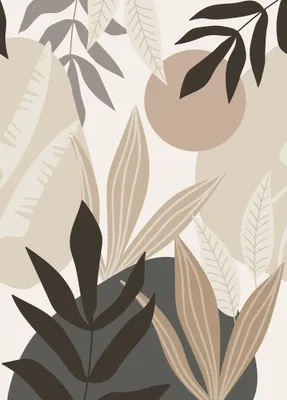 Obrázek produktu pro ESTAhome Tapeta Tropical Leaves béžová a šedá 200 x 279 cm