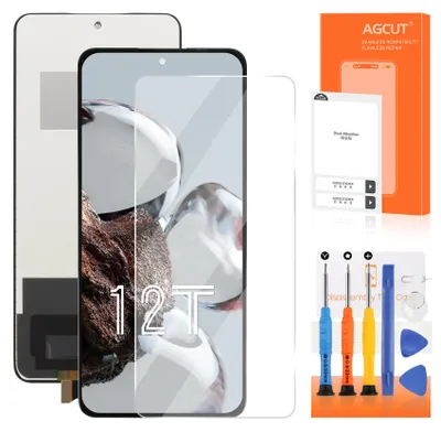 LCD-Display für Xiaomi 12T / 12T Pro, Schwarz, ohne Rahmen