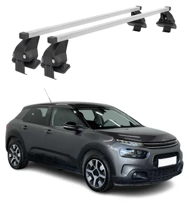 Image de Barres de toit transversales pour Citroen C4 Cactus II 2018-2024 Acier Gris, Image générée par une IA