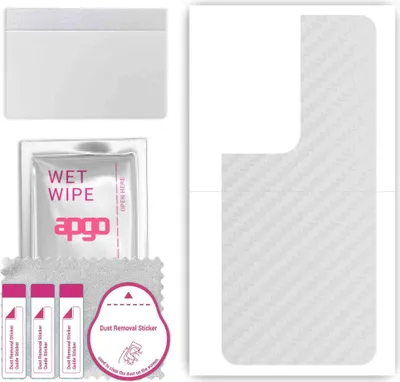 Produktbild von apgo Rückseite Schutzfolie, Skin, kompatibel mit Honor Play 50, Hinten Displayschutzfolie aus Vinylfolie, kratzfest, einfache Montage - Transparenter Kohlenstoff