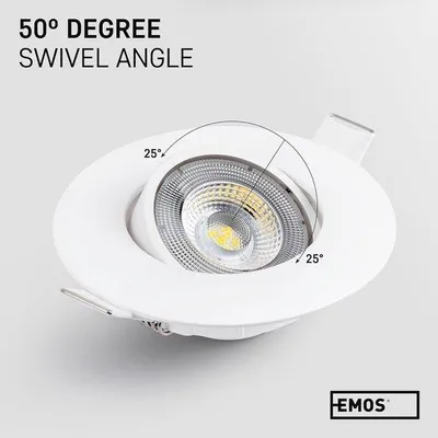 Productafbeelding van LED inbouwspot 230V 5W 450lm warmwit 3000K set van 3