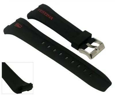 Produktbild von Festina Ersatzband Uhrenarmband Kautschuk Band Schwarz / Rot für F6716/5 F6716 F6715