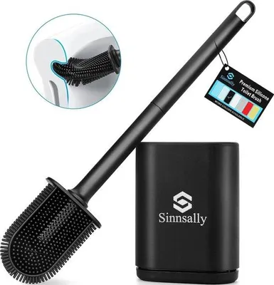 Produktbild von Silikon Toilettenbürste flexibel schwarz