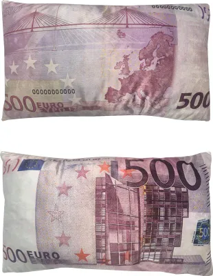 Obrázek produktu pro Dekorační polštář bankovka 500 Eur 30x50cm
