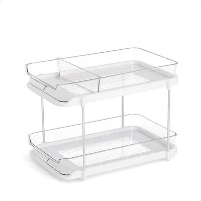Produktbild von ZELLER Etagenregal 14757 aus Kunststoff mit zwei Ablagen, ausziehbar / Etagere