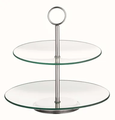 Produktbild von Esmeyer 2-stufige Etagere COOKIE, aus transparentem Glas, 199-618