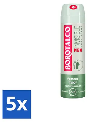 Produktbild von 5 x Borotalco Men Musk Deodorant Spray - 150 ml - Vorteilspackung - 5 Stücke
