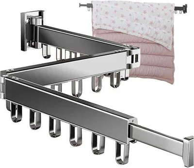 Zdjęcie produktu dla Suszarka do ubrań stojąca - składana - oszczędza miejsce - rozkładana konstrukcja - 126 cm - czarna