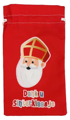 Productafbeelding van Haza Witbaard Leliebijenkoekzakje Bedankt, Sinterklaasje! Sint Co. - 15x25 cm