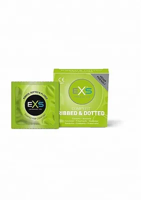 Zdjęcie produktu dla EXS Ribbed Dotted and Flared - Prezerwatywy - 3 sztuki