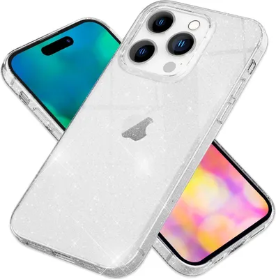 Immagine prodotto di Custodia per iPhone 14 Pro Max - Custodia per cellulare glitterata Trasparente Bling Glitter Case Trasparente