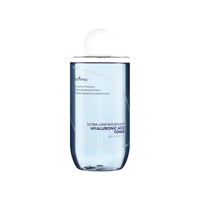 Zdjęcie produktu dla ISNTREE ULTRA-LOW MOLECULAR HYALURONIC ACID TONER 300ml - Tonik do twarzy wypełniony 14 kwasami hialuronowymi