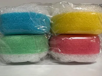 Produktbild von 8 ovale Schwämme für Massage, Dusche, Bad und Körperpeeling