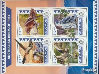 Produktbild von Briefmarken Salomoninseln 2016 Mi 4150-4153 Kleinbogen (kompl. Ausg.) postfrisch Australische Raubvögel