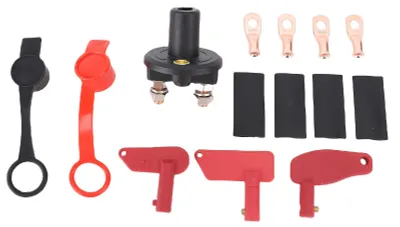 Produktbild von Batterie-Trennschalter, 12 V, 24 V, 200 A, 5/16 Zoll Anschluss, verbesserte Sicherheitsabschaltung für Marine, Auto, Boot, Wohnmobil, ATV, LKW
