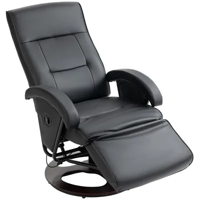 Immagine prodotto di HOMCOM Poltrona relax girevole con funzione reclinabile e schienale regolabile