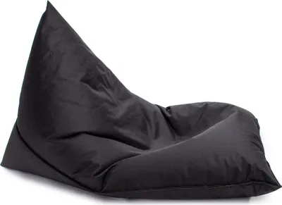 Produktbild von Ecopuf, Lazy Dreieckiger Sitzsack, Sessel Outdoor Pouf, Bean Bag, Schwarz Nc14, Mittelgroß