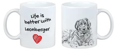 Zdjęcie produktu dla Leonberger – kubek z psem, kubek z motywem, spersonalizowany prezent marki Art-Dog