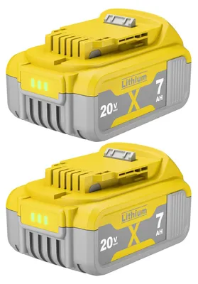 Image de Batterie lithium-ion de remplacement, capacité de 7000 mAh, compatibilité étendue, lot de 2 batteries