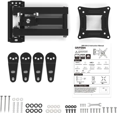 Produktbild von Grifema Swivel Wall Mount (TV 13–43 inch) Black - TV-Wandhalterung