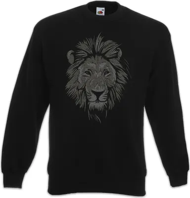 Produktbild von Urban Backwoods Lion Face, Sweatshirt, Farbe: Schwarz, Größe: L