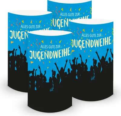Produktbild von itenga 6x Windlicht Jugendweihe 10 cm