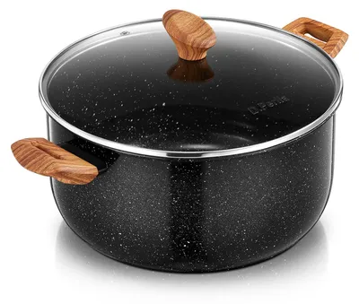 Obrázek produktu pro Nerezový hrnec s nepřilnavým povrchem, objem 8,5 litru, průměr 28 cm, vhodný pro indukční sporáky