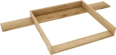 Produktbild von regalik Wickelaufsatz mit Platte für Hemnes von IKEA, Wickeltischaufsatz für 50x160 cm Kommoden, Abnehmbar Wickelkommode aufsatz, Gerade Frontplatten, Oak