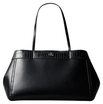 Zdjęcie produktu dla Calvin Klein Monogram Crocodile Large Tote Bag torba shopper czarna